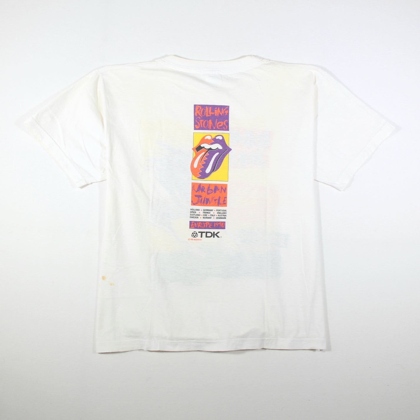 Rolling Stones - Urban Jungle Europe Tour 1990 Vintage Band Shirt - L