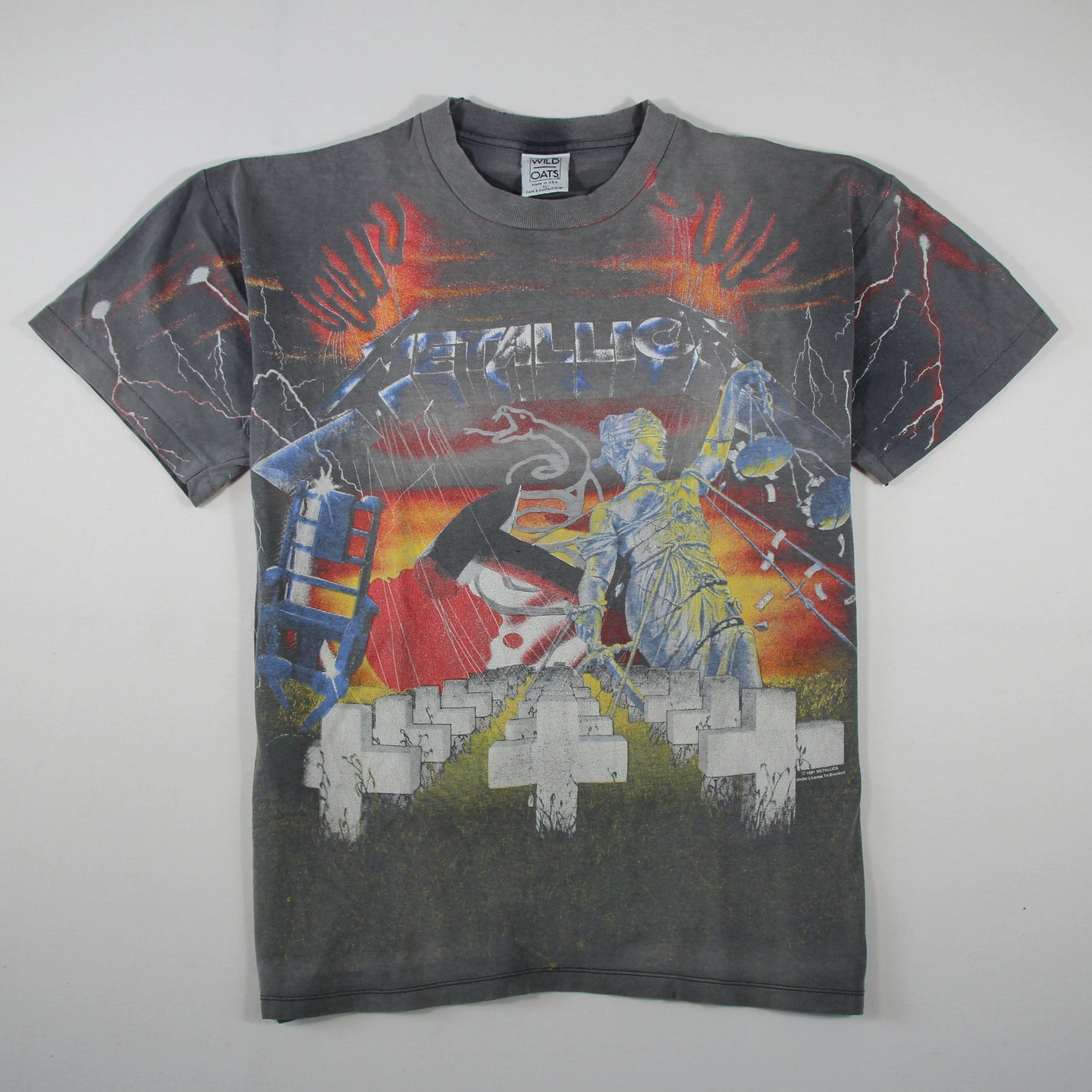 metallica all over print 1991 shirt xl