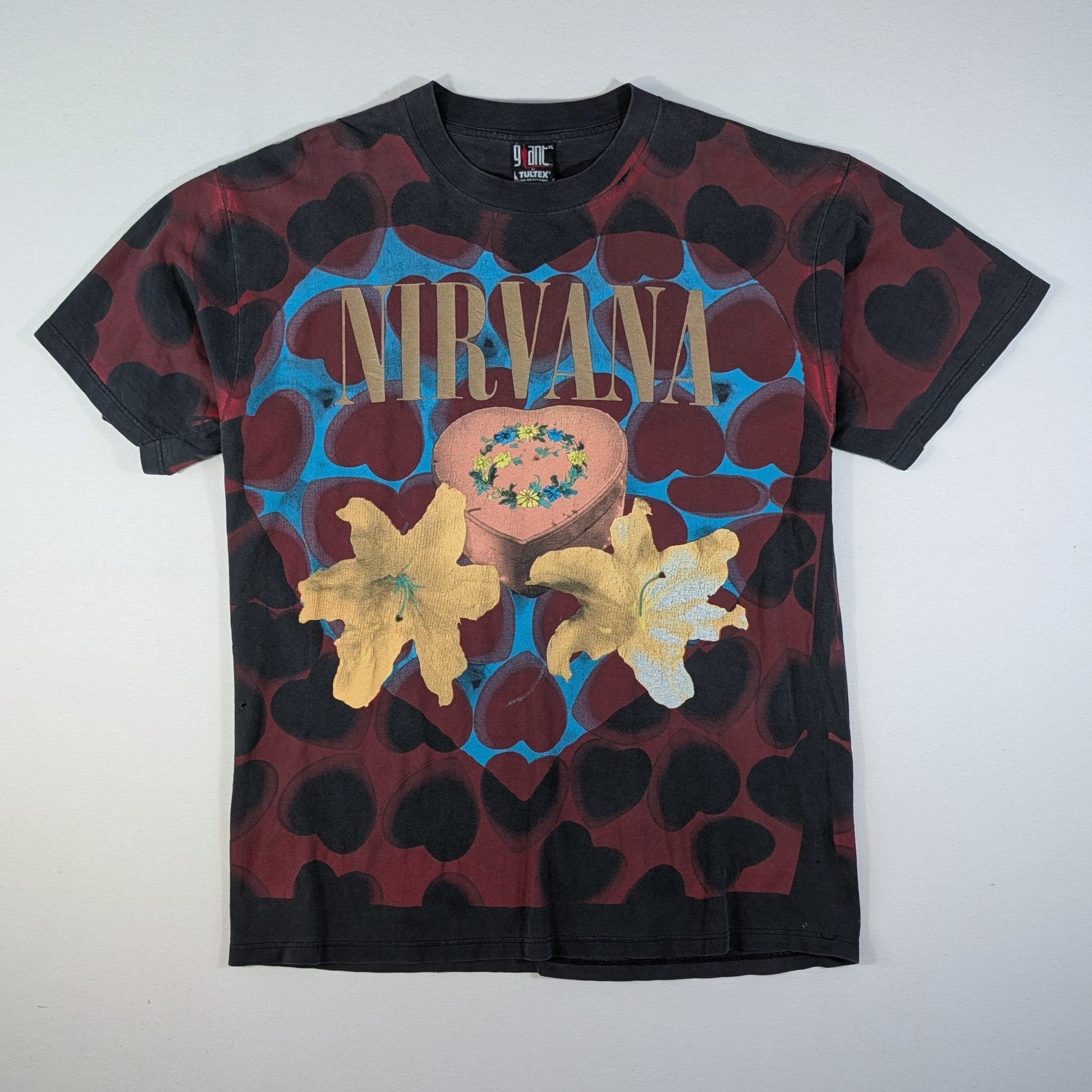 NIRVANA - HEARTSHAPED BOX 1993 - VINTAGE BAND SHIRT - XL