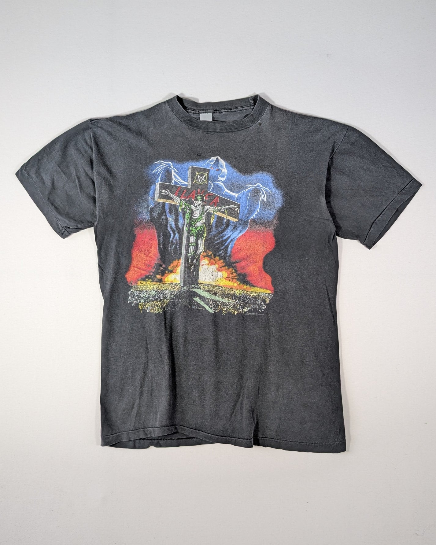1990 - SLAYER EUROPEAN CAMPAIGN T-SHIRT - L