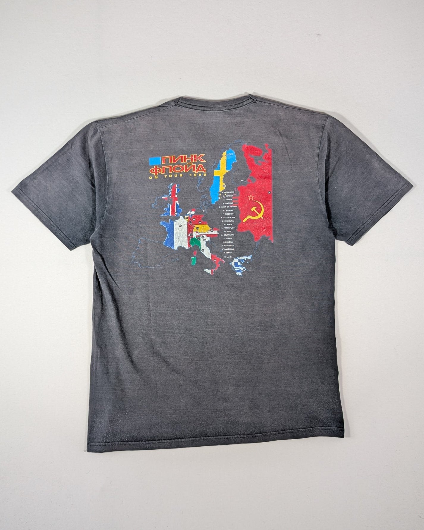PINK FLOYD - DELICATE SOUNDS OF THUNDER RUSSIAN 1989 - VINTAGE BAND SHIRT - L