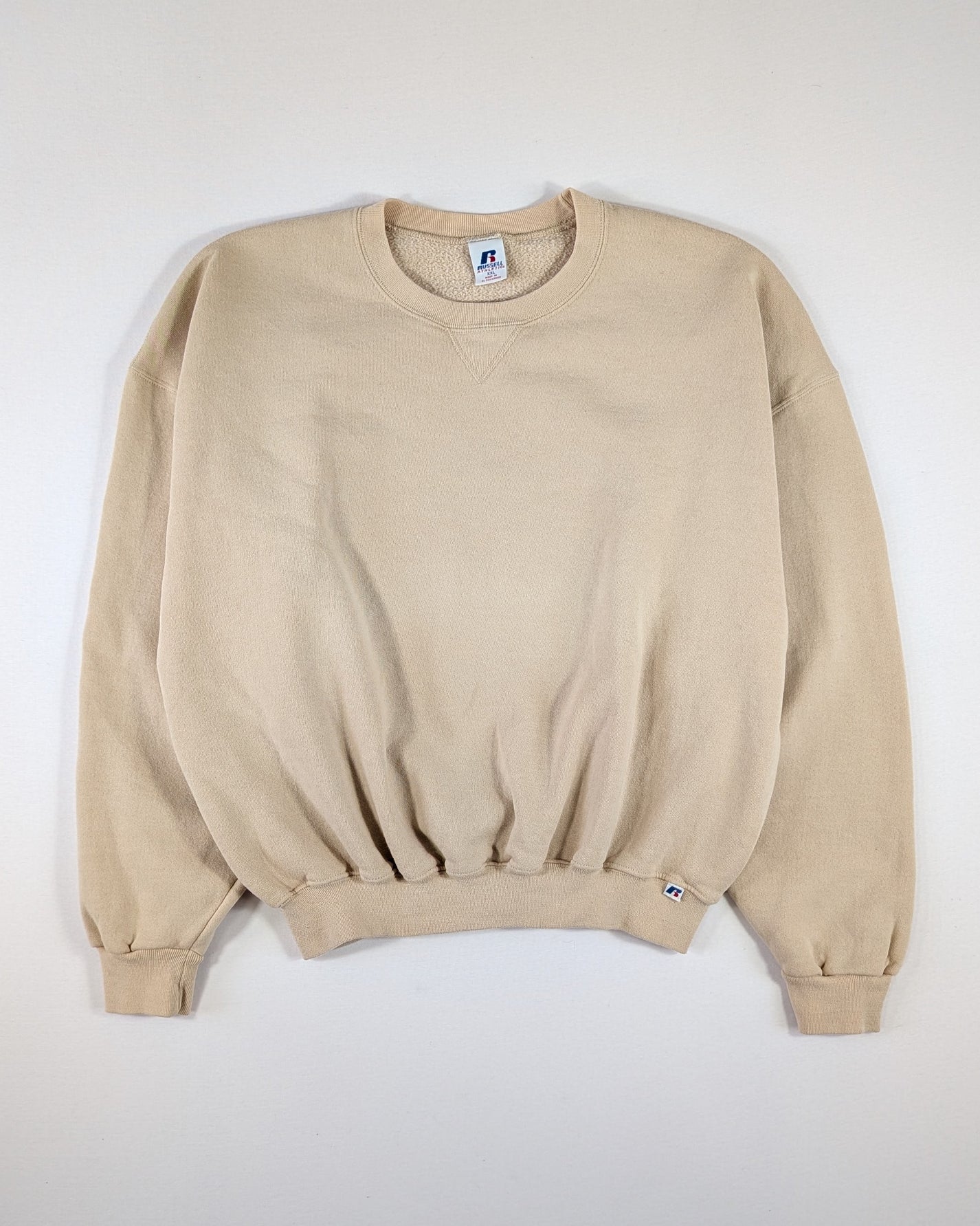 1990S - RUSSEL ATHLETIC BEIGE SWEATER - L