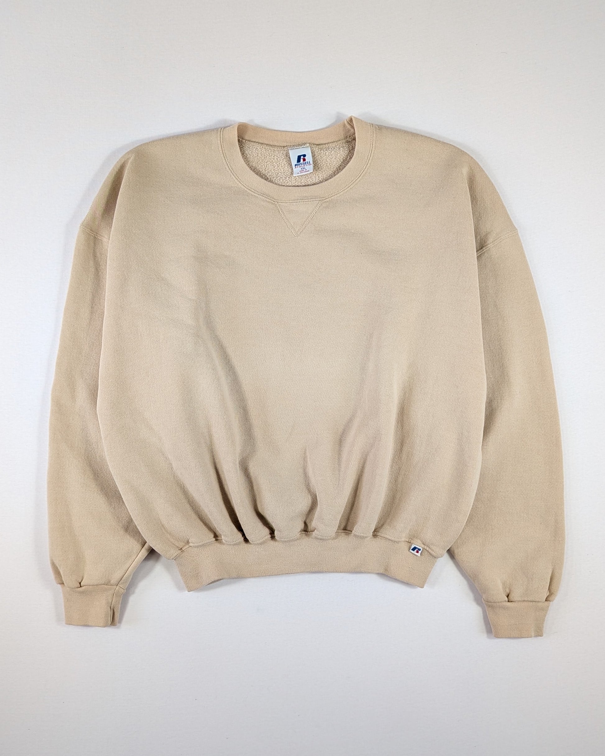 1990S - RUSSEL ATHLETIC BEIGE SWEATER - L