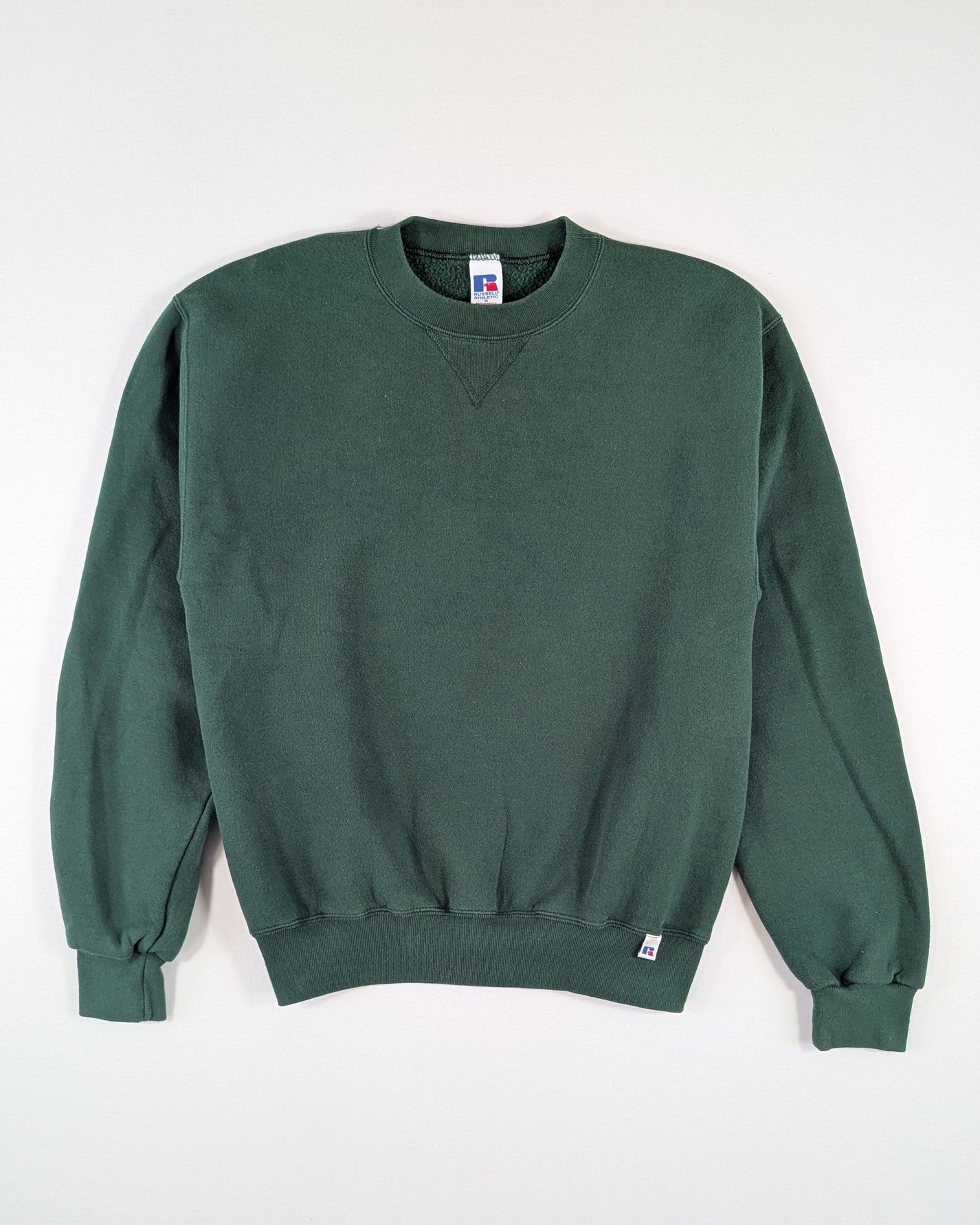 1990S - RUSSEL ATHLETIC GREEN SWEATER - M