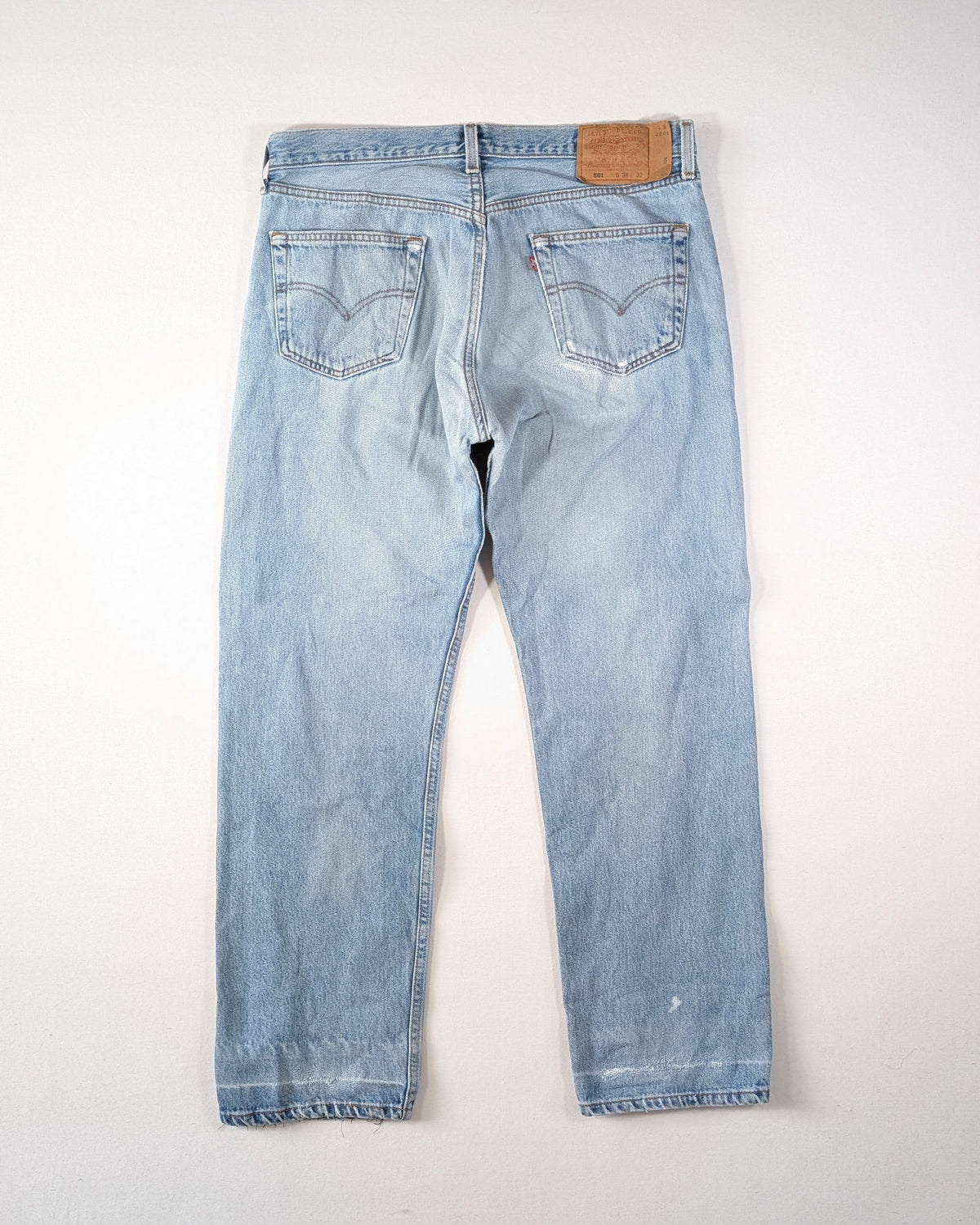 1990S - LEVIS MADE IN USA 501 DISTRESSED JEANS