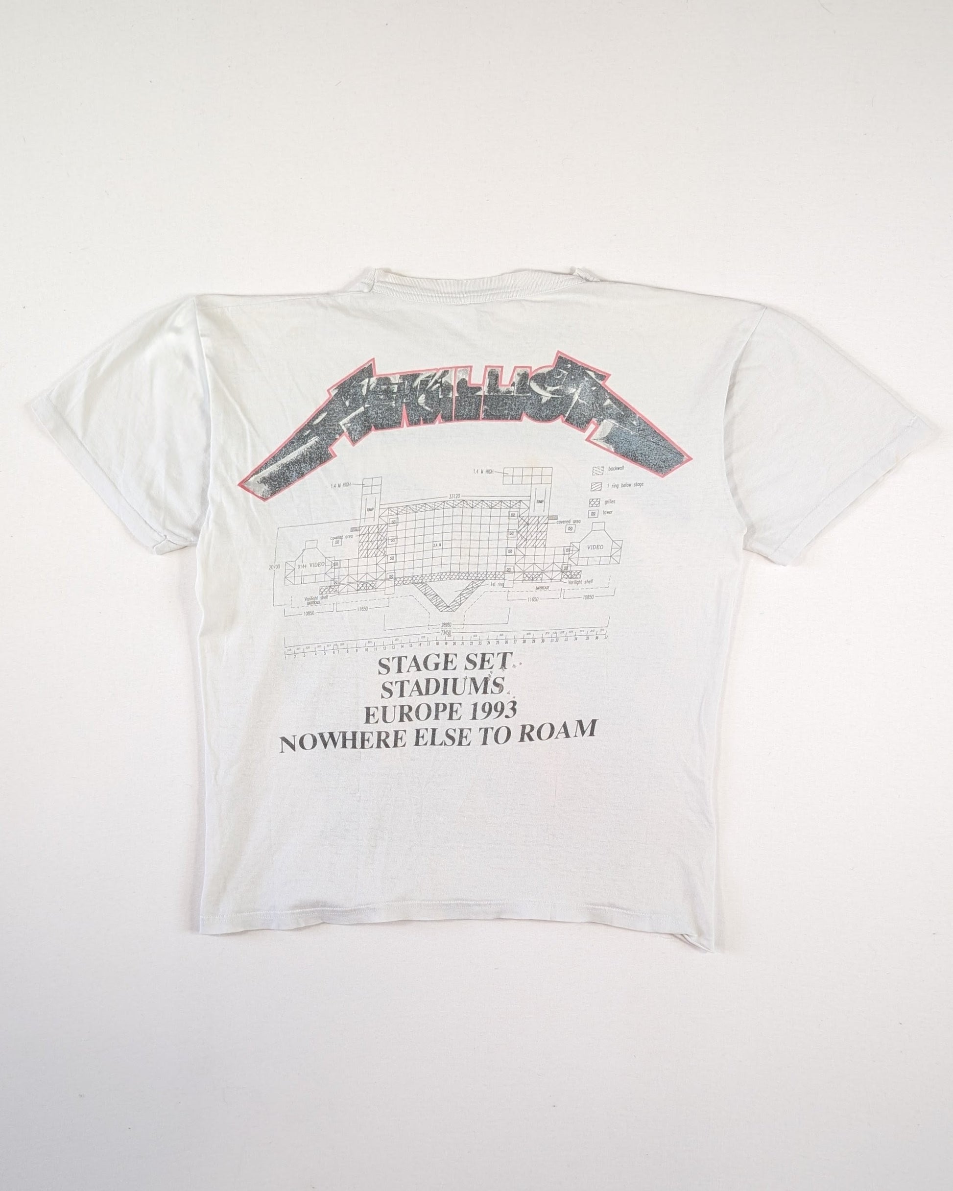 1991 - METALLICA NOWHERE ELSE TO ROAM EUROPEAN TOUR T-SHIRT